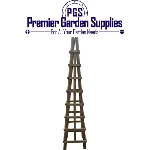 Large Wooden Garden Obelisk Pyramid Plant Support Climbing Frame Trellis (H.1828 x W.390 x L.350)