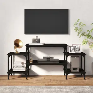 Berkfield TV Cabinet Black 117x35x52 cm Engineered Wood