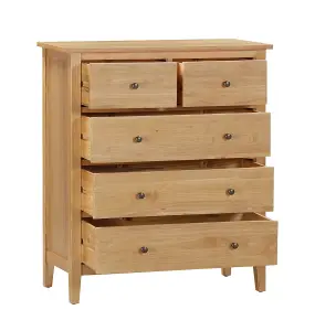 Hallowood Furniture Aston Oak 2 over 3 Chest of Drawers