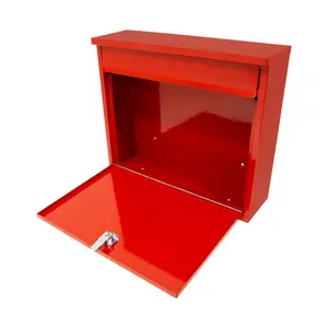 Elegance Locking Wall Mounted Letter Box Red