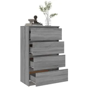 Bundine Sideboard  60x35x98.5 cm Engineered Wood Grey