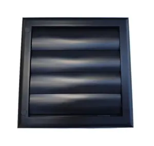 Black Duct Gravity Flaps 190mm x 190mm / 100mm / 4" Vent Cover