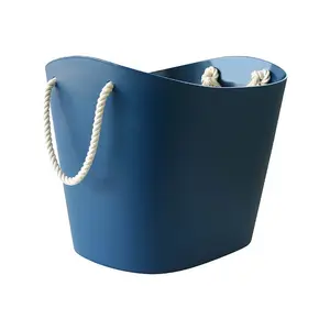 Balcolore Laundry Basket Blue / Large (37.5 cm H x 33 cm W x 50 cm D)