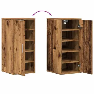 Berkfield Shoe Cabinet Old Wood 32x35x70 cm Engineered Wood