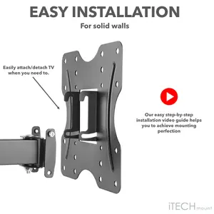 iTech Mount 26" to 43" Full Motion Double Arm TV Wall Mount Bracket