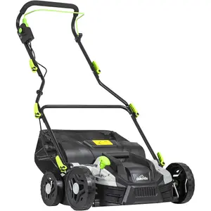 Powerful 1500W Electric Lawn Scarifier with 36cm Cutting Width and 45L Collection Bag