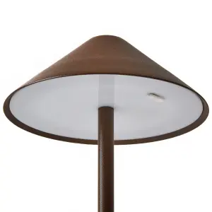 Wireless Metal LED Table Lamp Brown FRANCOLI