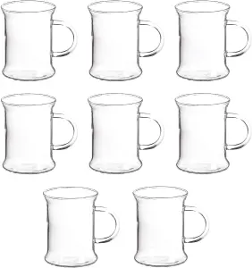 Randwyck 8PC Smilla 250ml Borosilicate Glass Coffee Cups