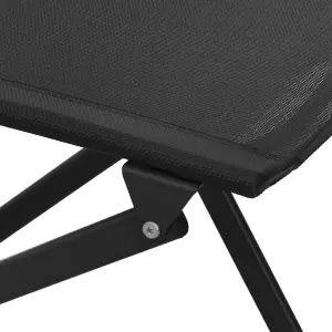 Berkfield Folding Outdoor Chairs 4 pcs Black Steel and Textilene