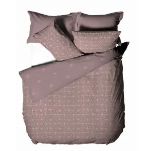 furn. Bee Deco Geometric Reversible Duvet Cover Set