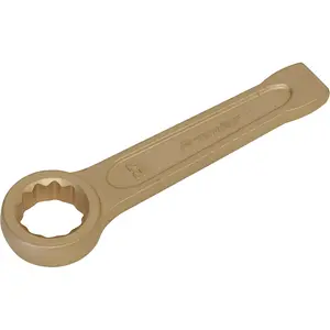 27mm Non-Sparking Ring End Slogging Spanner with Heavy-Duty Striking End