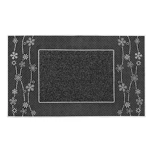  W45 x L75 cm Non-Slip Outdoor Door Mat Silver