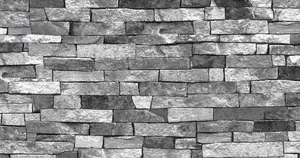 P&S Textured Brick Effect Wallpaper Charcoal Grey Black Shading Wallpaper