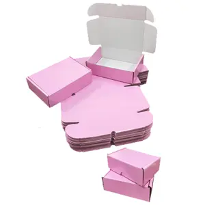 20 x Shiny Pink (7" x 5.5" x 2") Coloured Cardboard Postal Shipping Mailing Die Cut Boxes