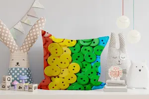 Colourful Buttons Pattern Cushions 45cm x 45cm