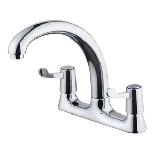 Galleny Chrome effect Kitchen Deck Tap