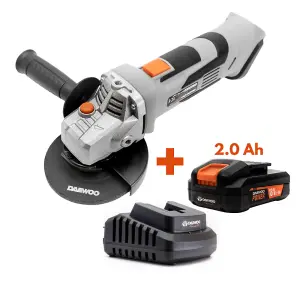 Daewoo U-FORCE Series 18V Cordless Angle Grinder 115mm + 2Ah Battery + Charger