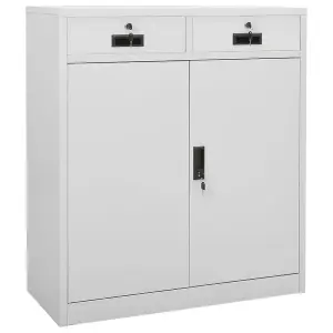 Berkfield Office Cabinet Light Grey 90x40x102 cm Steel