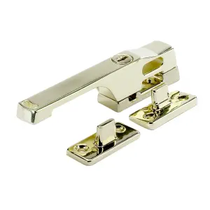 Yale Polished Brass effect Metal Window handle (L)129mm