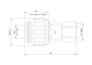 Flomasta White Reducing Pipe fitting adaptor (L)79mm