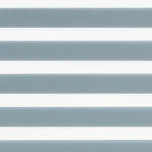 Elin Corded Light blue Striped Day & night Roller Blind (W)180cm (L)180cm