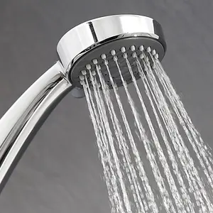 Triton Chrome effect 3-spray pattern Shower head, 230mm