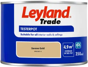 Leyland Trade Vinyl Matt Walls & Ceilings Emulsion Paint Serene Gold (PPG1091-4) 350ml Tester