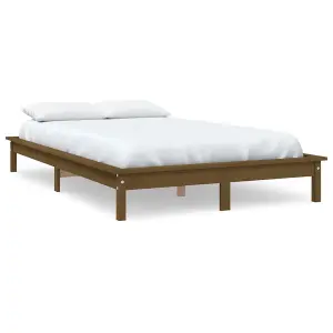 Berkfield Bed Frame Honey Brown 160x200 cm Solid Wood Pine