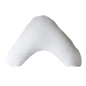 Belledorm V Shape Micro Down Hotel Suite Luxury Filled Cushion White (38cm x 81cm)