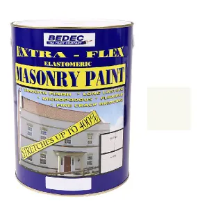 Bedec Extra Flex Masonry Paint - Old White - 5 Litre