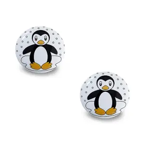 DecorAndDecor - BIMBA Kids Penguin Ceramic Decorative Cupboard Drawer Knobs Porcelain - Pair