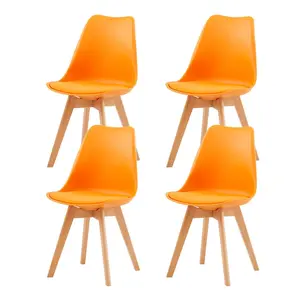 Nero Upholstered Side Chair (Set of 4) Orange