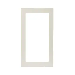 GoodHome Stevia Gloss cream Slab Glazed Tall glazed Cabinet door (W)500mm (H)895mm (T)18mm