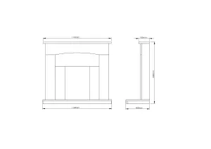 Be Modern Midland Manila Fire surround set with Lights included