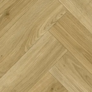 Light Brown Herringbone Wood Effect Vinyl Flooring For LivingRoom, Kitchen, 1.90mm Vinyl Sheet-7m(23') X 3m(9'9")-21m²