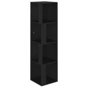 Berkfield Corner Cabinet Black 33x33x132 cm Engineered Wood