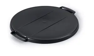 Durable DURABIN 40L Round Bin Lid - Strong & Easy Grip Handle - Black