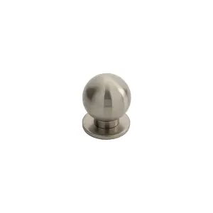 4x Small Solid Ball Cupboard Door Knob 30mm Dia Satin Nickel Cabinet Handle