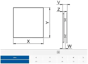 Awenta 125mm Pull Cord Extractor Fan Inox Front Panel TRAX Wall Ceiling Ventilation