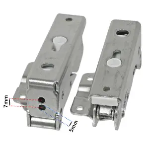 SPARES2GO Integrated Hinges compatible with IKEA CDA Caple Tecnik Fridge Freezer Door Hinge 3905 3362 3363 5.0 41,5