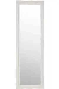 MirrorOutlet Fraser White Beaded Dress Mirror 122 x 41 CM