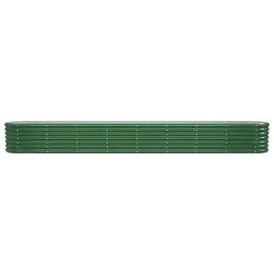 Berkfield Garden Planter Powder-coated Steel 332x40x36 cm Green