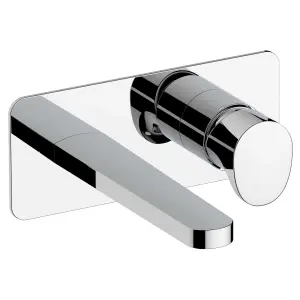 RAK Positano Polished Chrome Modern Basin Wall Mounted Sink Mixer Tap Solid Brass