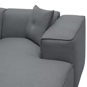 Corner Sofa DOLVA Dark Grey Fabric Left Hand