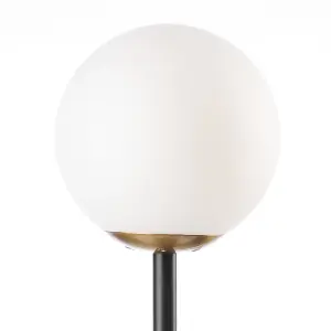 Luminosa Billo Globe Table Lamp Black, Brass