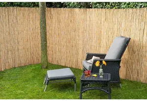 2m x 4m Bamboo Screening Roll Panel Natural Fence Peeled Reed Fencing Outdoor Garden