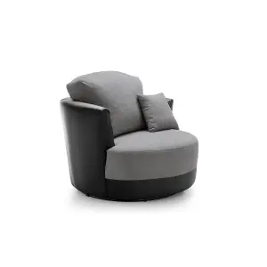 Dylan Swivel Chair in Cool Grey