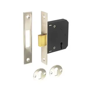 Securit 3 Lever Dead Lock Silver (One Size)