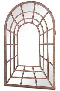 MirrorOutlet Chelsea Metal Arch shaped Decorative Gothic Effect Garden Mirror 77cm X 50cm