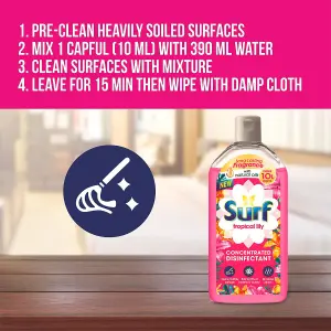 Surf Concentrated Disinfectant Tropical Lily Multi-Purpose Cleaner, 240ml, 6pk